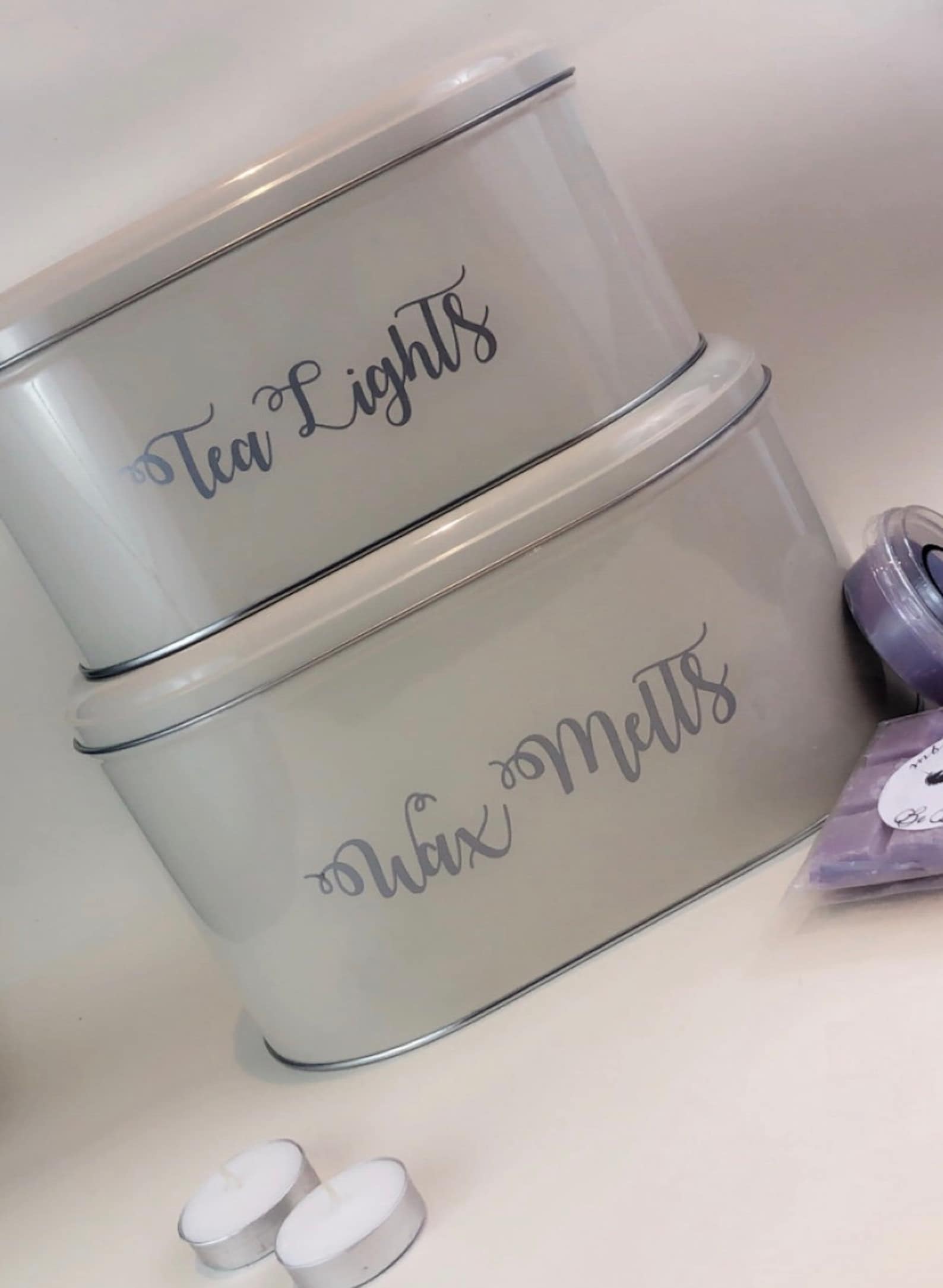 Personalised Tin Storage. Single. Set of 2. Stackable Tins Etsy