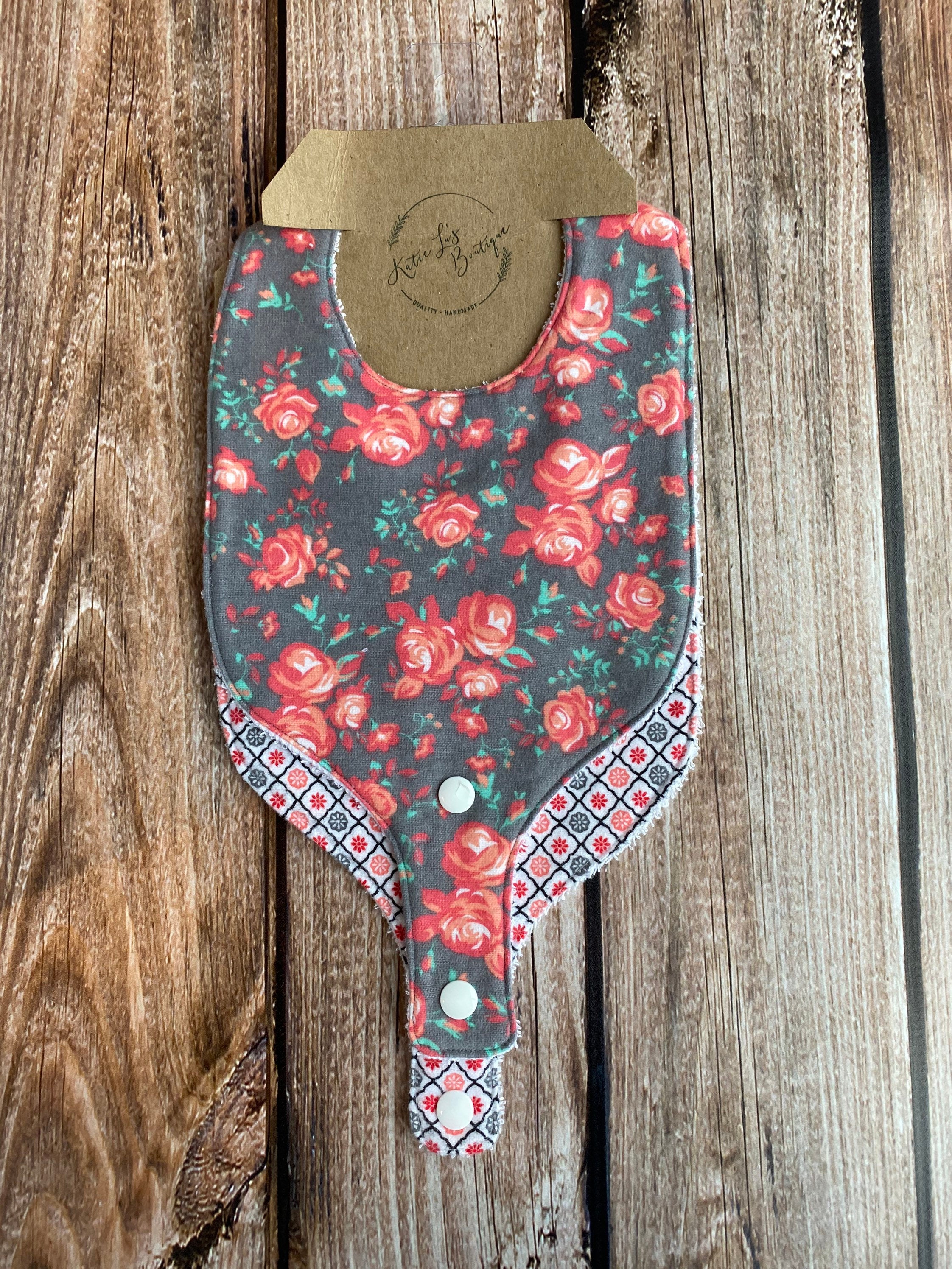 2 Two Pack Baby Pacifier Bib Teething Bib Drool Bib Teether Etsy