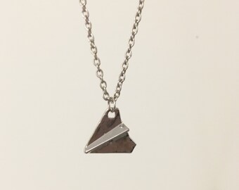 Paper Airplane Charm Necklace