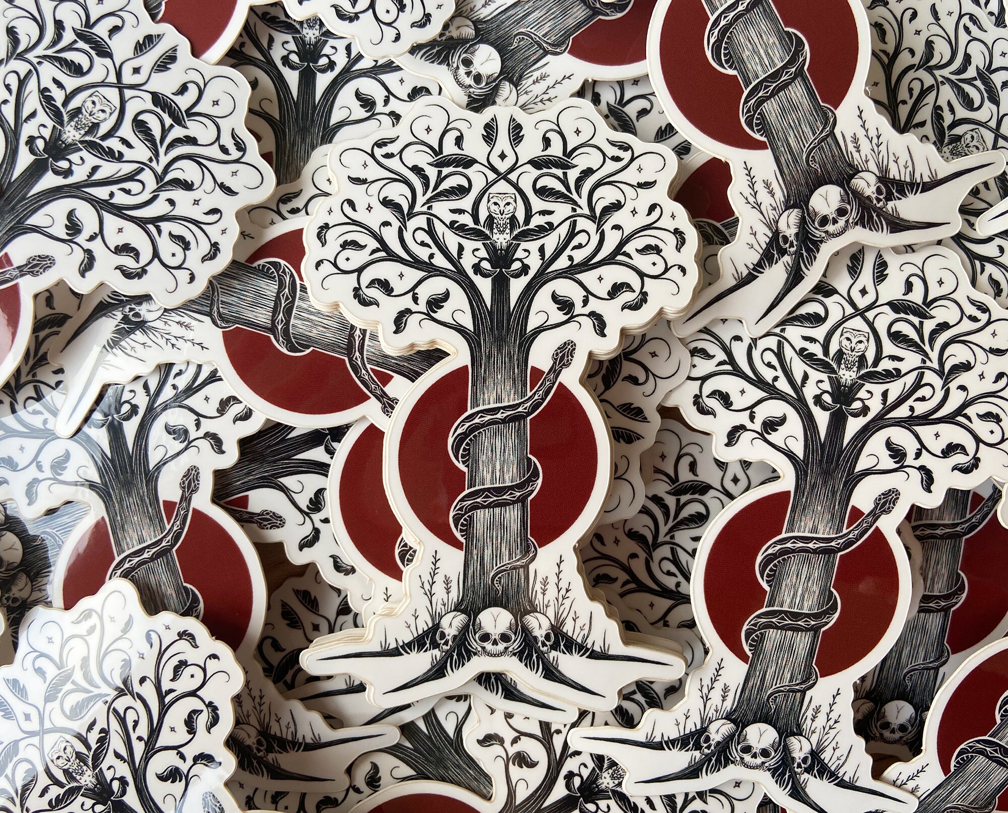 Devious Tree Sticker Tree of Life Vinyl Sticker, Weatherproof Sticker, Waterproof Sticker ...