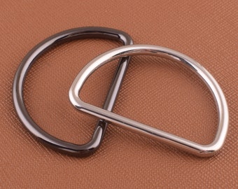 6 pcs 17mm d rings gun black d loop d circles metal d ring for belt handbags dog collar making