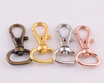 Pet Collars and Bag Accessory 20mm, Bronze, 2pcs Fastener Strap Backpack Trimming Shop Lobster Claw Clasp Trigger Clip Swivel Hook with Keyring for Webbing Strap