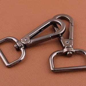 2 sizes gunmetal swivel clasps swivel snap hook metal key ring key chain,lobster clasp spring hook Trigger Clasp Clips