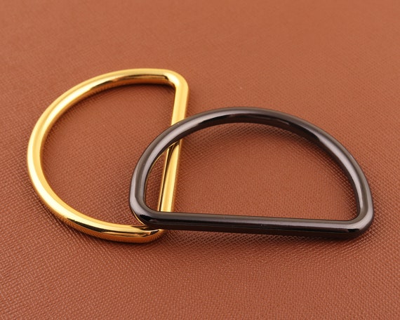 2 Inch Gold/gunmetal D Rings Metal D-rings Large D Ring D Loop D Circles  for Clothing/leather Working Hardware Supplies 