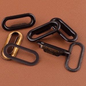 50 sets Oval Black Eyelets with washer 25*6 mm(inner) Oval copper Grommets Eyelets Metal eyelets For Canvas /Clothes /Leather craft