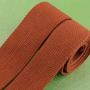 Dark brown cotton webbing,1.25&#39;&#39;/1.5&#39;&#39;(32mm/38mm) Woven Tape Webbing Bag Strap Ribbon,Pet Collar Leash/key fob Making 5 yards