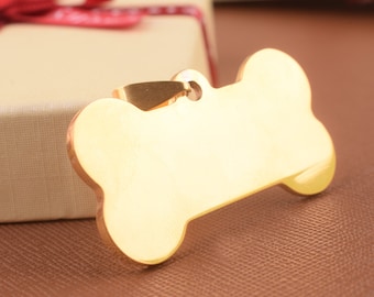 Inciso Cane Tag,Personalizzato cane id tag osso forma animale domestico tag argento / oro animale domestico fascino, acciaio invischio divertente cane tag Pet ID nome Tag