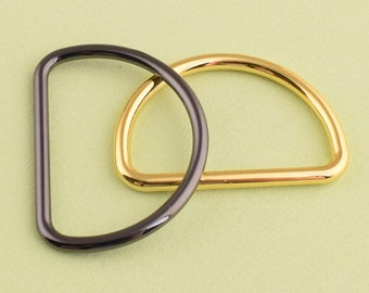 4 pcs 40mm d ring metal d loop gold/gun black d circle big d-rings for  backpack and webbing belt  making