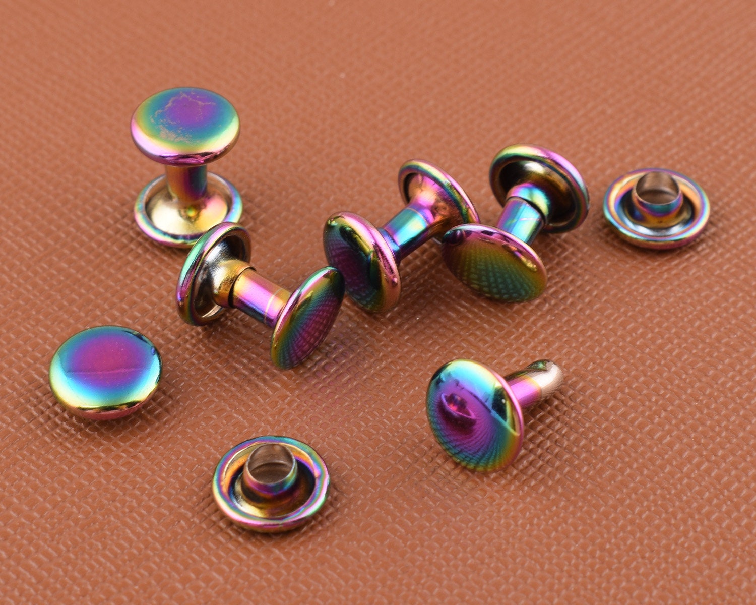 Rainbow Rivets Stud Metal Rapid Rivets8mm10mm Double Cap Etsy