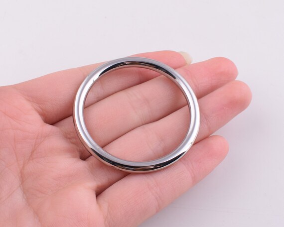 12 Anelli A D In Metallo Argento - Per Cinghie 15mm, Spessore 2mm, Acciaio Nichelato - Foto 2
