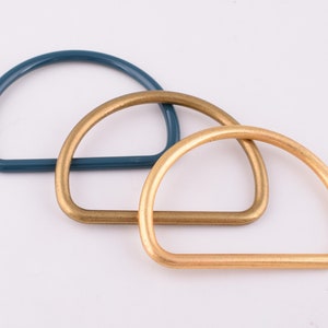 Metal D-rings,40mm Gold/Bronze/Green d rings d loop d circles buckles,12 Pcs Non welded connector d ring for Handbag Webbing Purse hardware