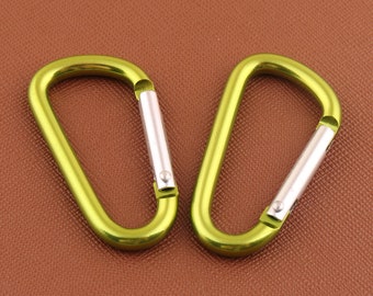 Schlüsselanhänger Aluminium Karabiner lichtgrün Schlüsselanhänger Karabiner Schlüsselanhänger Clip Karabiner, Karabiner Haken Verschluss Schlüsselanhänger