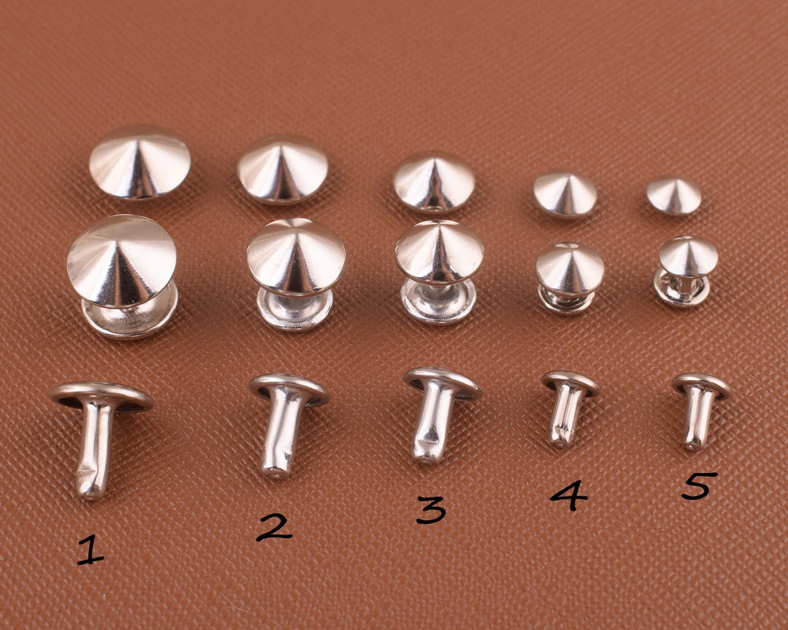 Sliver Rivets Cone Silver Rivets Double Cap Rivets Leather Rapid,rivet for Purses ...
