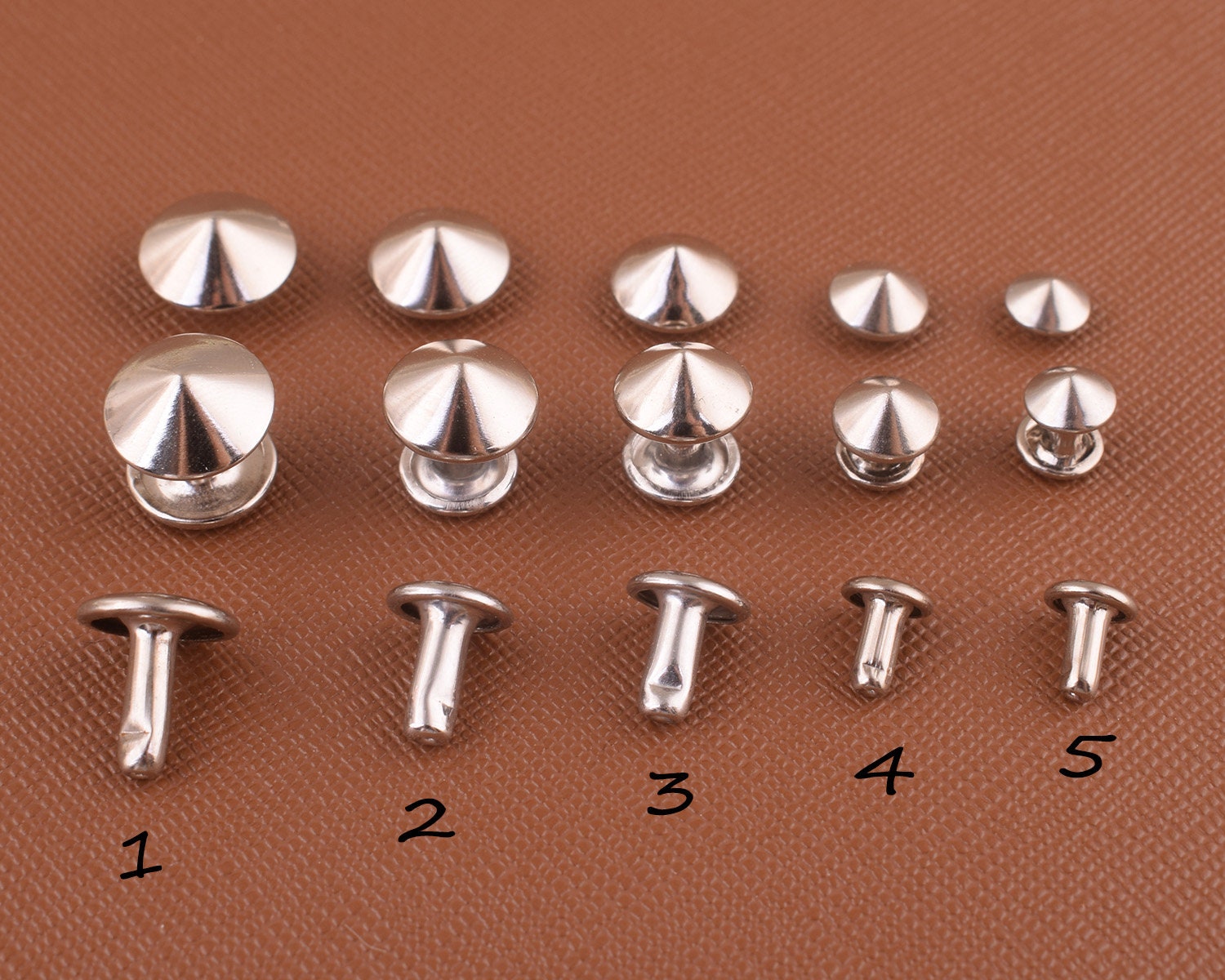 Signae Rivets Cone Silver Rivets Double Cap Rivets Leather Rapid,rivet for Purses ...