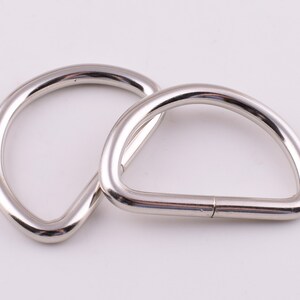 32mm D-rings Silver D rings metal iron D loop,1 1/4&#39;&#39; D circles strap ring buckles for handbag purse belt making,Hardware Supplies 6 pcs