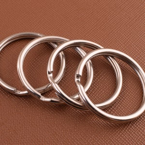 Round key ring,1 inch(25mm) Keychain Rings split ring silver key ring,Large O ring Iron Key fob Rings lanyard ring 20Pcs