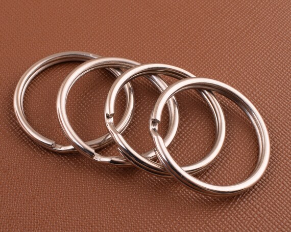 Round Key Ring,1 Inch25mm Keychain Rings Split Ring Silver Key Ring,large O  Ring Iron Key Fob Rings Lanyard Ring 20pcs 