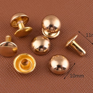 50 Sets Gold Metal Rivets,10mm Rapid Rivets,decorative Rivets for ...