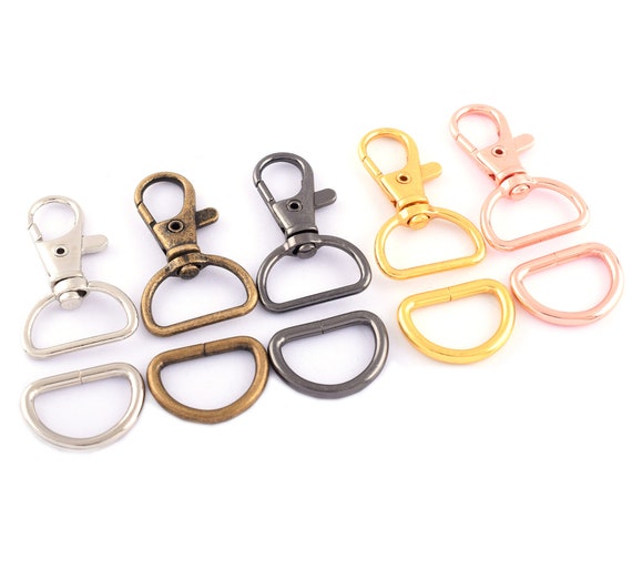 Rose Gold Swivel Clasps Metal Trigger Snap Hooks With 20mm D Rings  Connector for Webbing Bag Strap Purse Chain Clasp Hardware Leather Craft -   Canada