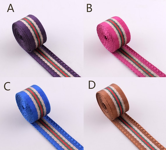 Nine Stripe Webbing: Purple Nine Stripe Webbing: Purple