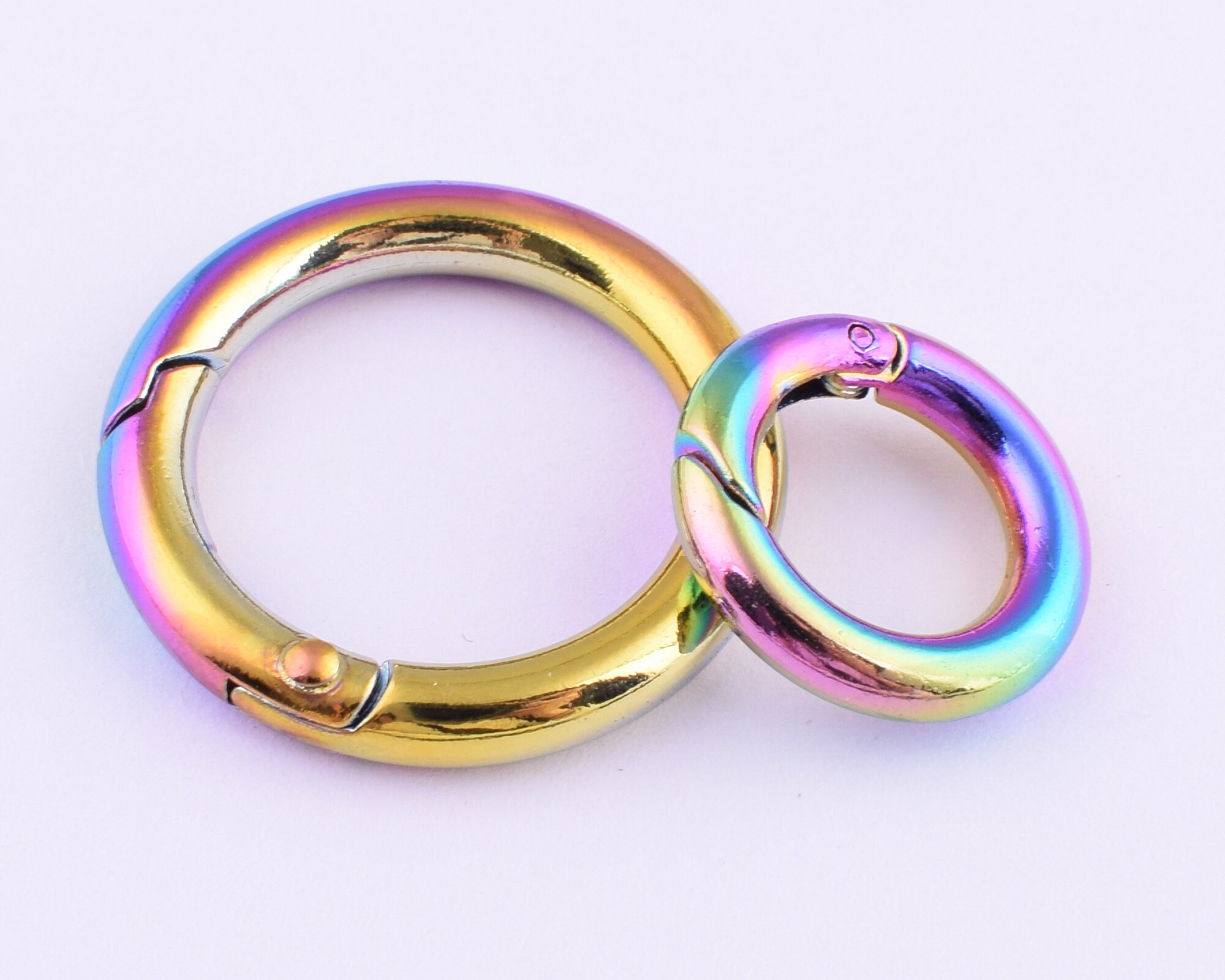 2 Pcs O Ring for Purse Strap,1 inch Spring Rings for