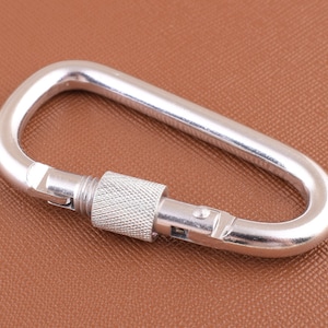 Silver Key Ring Metal Key Chain Carabiner Aluminum Carabiner, Camp Snap Hook  Clips Special Gift