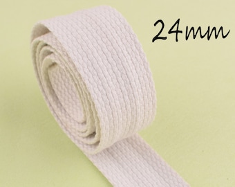 1 inch white webbing woven tape for dog leash/Handbag/Bag/Strap Belt making