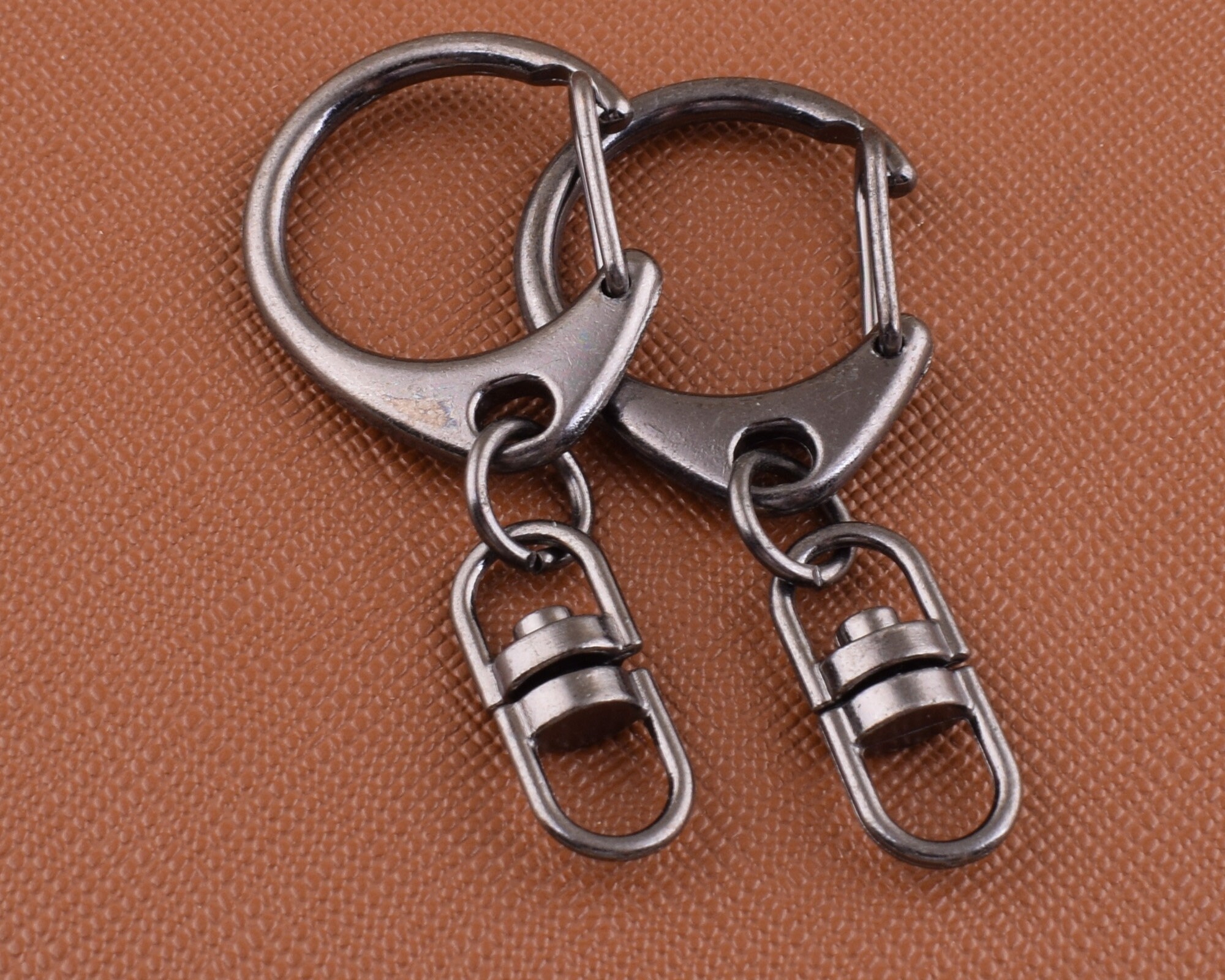22 Mm Swivel Clasps Key Ring Gun Black Key Chain,metal Key Holder