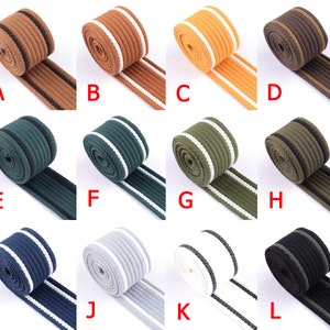 Colorful Cotton Webbing,1.5&#39;&#39; Wide Striped Webbing,38mm Webbing Strap For Canvas Bag Handles,Bag Strap,Pet Leash Making Accessories