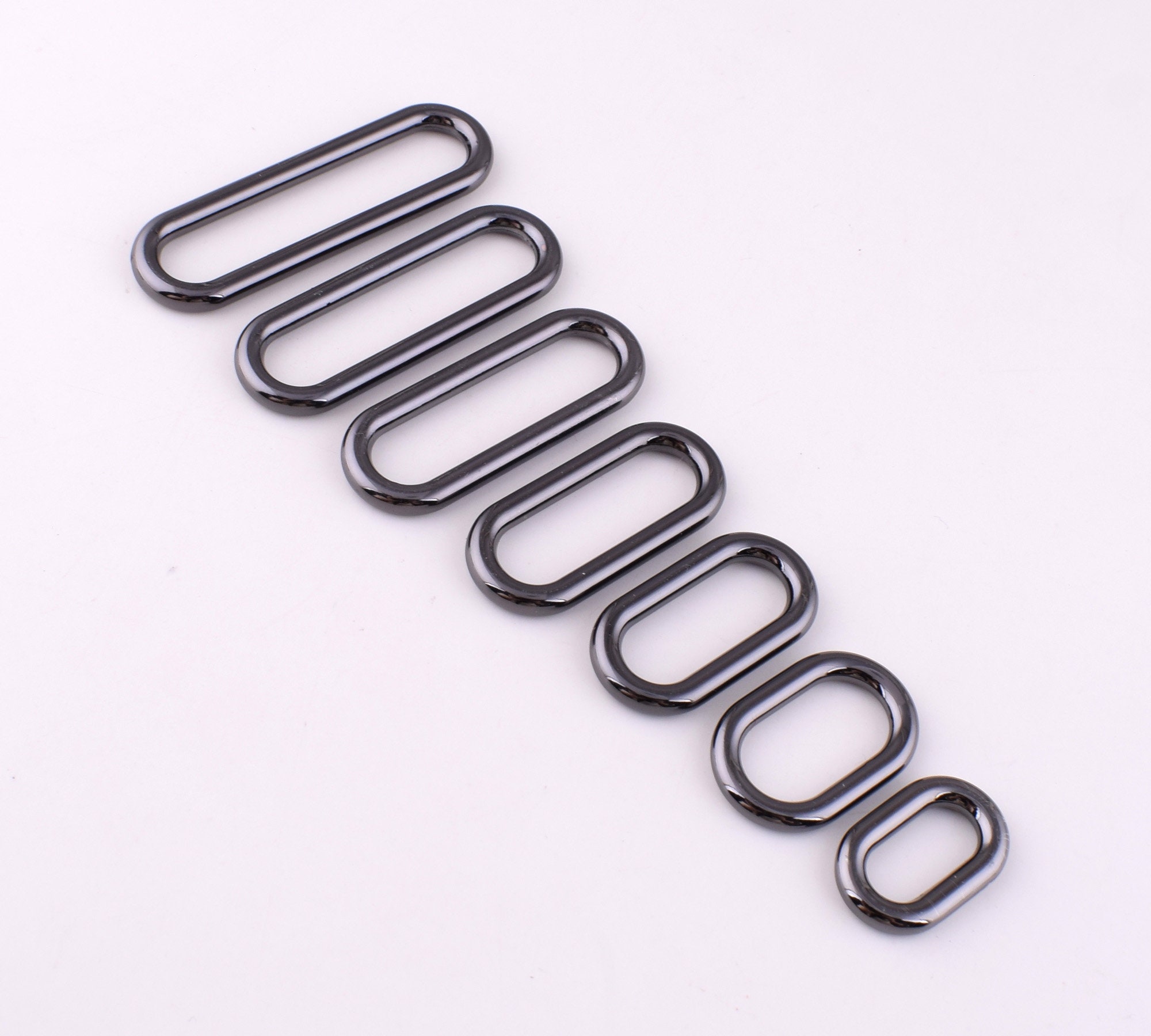 5/10/20Pcs 11/22mm Metal D Ring Buckles HandBags Side Clip Clasp