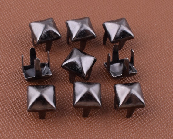 Black Pyramid Claws Rivet,8mm Small Square Nailheads Studs,metal