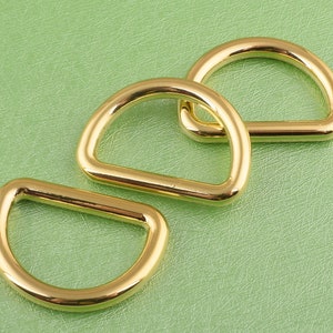 6 pcs 1 inch(25mm) d rings gold d-rings,metal d circle d rings d loop is used for belt dog collar purse making hardware