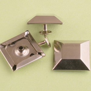 1 inch double cap rivets silver metal rivet square rivets for leather ,large rivets