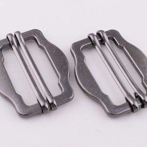 Slide Strap Buckles,30mm Gunmetal Adjustable Double  Bar Metal Buckles For Webbing/backpack/handbag strap slider hardware 6 pcs