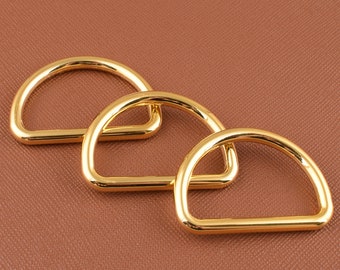 10 stuks Gold d ring, 32mm metaal d-ringen d lus afronding d ring d cirkel voor singelband riem tas ambachtelijke maken van hardware