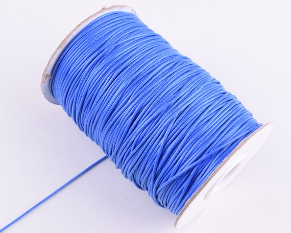 Korea Wax Cord,1mm Blue Waxed Polyester Cord,braided Thread Wax