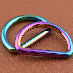 Rainbow D Rings 1 Inch Metal D-rings D Loop D Circle,handbag/belt/dog ...