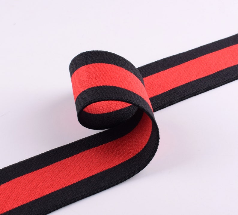 Stripes Elastic Ribbon 1.5'' Elastic webbing Garment Elastic webbing Waistband Elastic band for Costume decoration/hair ties making image 5