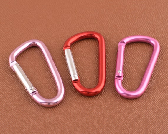 【かおリン様】CLIMBING KEY RING 2個セット(ピンク、ブラック) Rose Red/pink/red Key Ring Key Chain Aluminum Carabiner Special