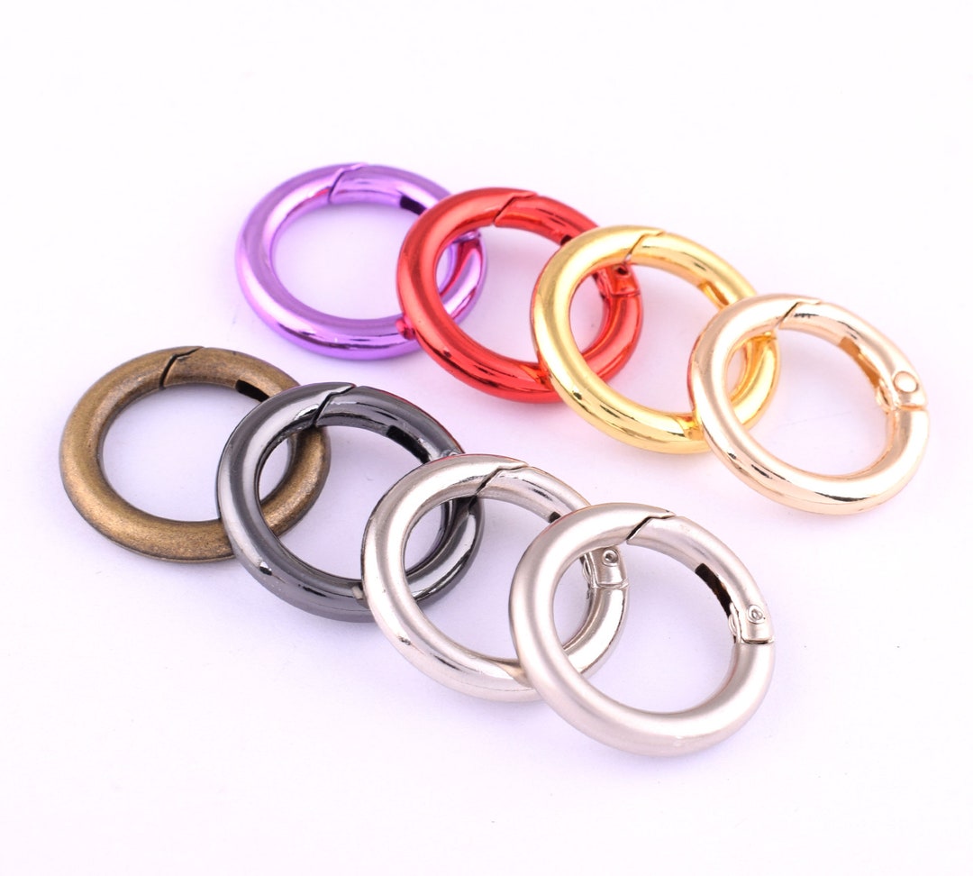 Colorful Spring Gate Rings,17mm Round Spring Rings,metal Push Gate Snap ...