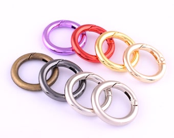 BieFuSin 20 Stück Feder O Ringe - Karabiner Clips In 5 Größen Roségold
