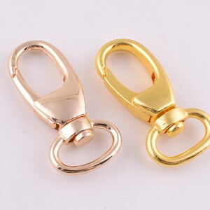 10 pcs Swivel hook,1/2&#39;&#39;(13 mm) gold swivel clasp Push gate snap hook,Metal Lobster clasp spring hook for bag/purse hardware supplies