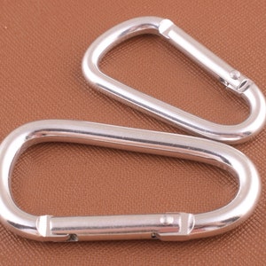 silver carabiner Aluminum Carabiner Keychain  Clip Carabiner for key ring large/small key ring