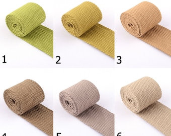 Cotton Webbing 38mm Solid Color Webbing 1.5'' Canvas Fabric Webbing Cotton Ribbon for Bag Strap,Backpacks,Belt,Dog Collar DIY Sewing Making