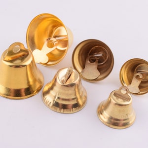 Christmas Bell Jingle Bell,ornament bells Charm Beads decorative bells,Gold Small and large holiday bell bulk jingle bell jewelry finding
