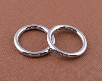 Silver O-rings,3/4''(19mm) Round Ring buckles,Metal strap rings connector non welded O ring for purse/bag making hardware supplies --20 pcs