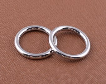 Silver O-rings,3/4''(19mm) Round Ring buckles,Metal strap rings connector non welded O ring for purse/bag making hardware supplies --20 pcs