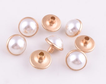 Perla remache Studs,11mm Single Cap Metal Brass Rapid rivets for Leather Fashion Stud Sewing Craft Purse Belt Shoes Decoration 50/100 pcs