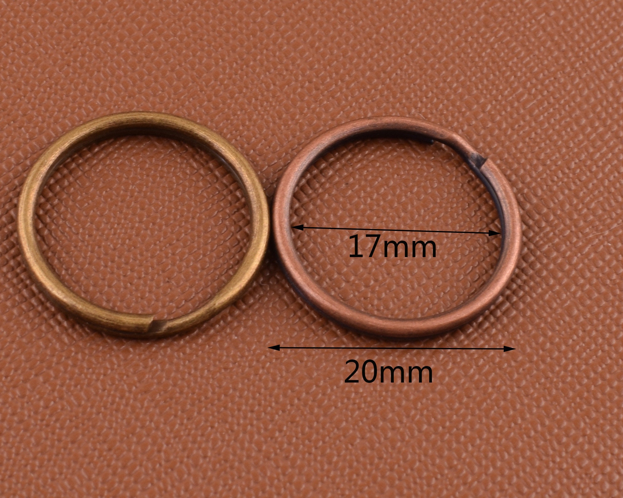 3/4''(20mm) Round Key Ring,o Ring Double Split Key Ring,bronze/red ...
