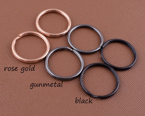 20mm Round Key Rings,3/4'' Rose Gold/gunmetal/black Keychain Rings Split  Key Rings,metal Small O Rings Iron Key Fob Lanyard Rings 50 Pcs 